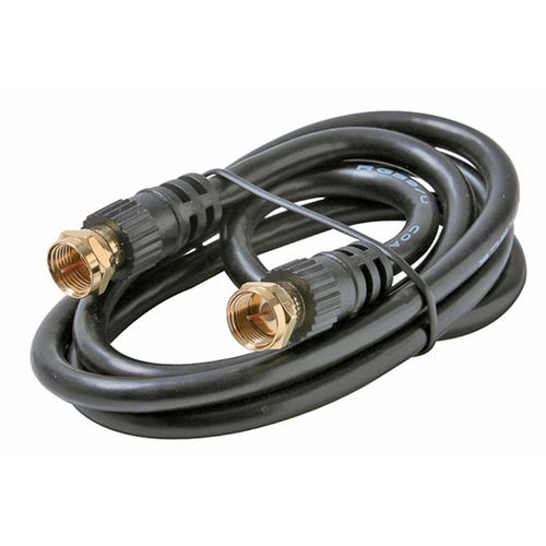 3' Black RG59 Coaxial Cable Assembly