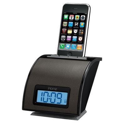 Black iPhone iPod Alarm Clock