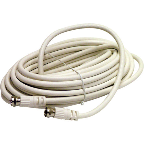 25' White RG6 UL Coaxial Cable Assembly