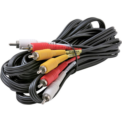 3' Black 3-RCA Composite Audio/Video Cable