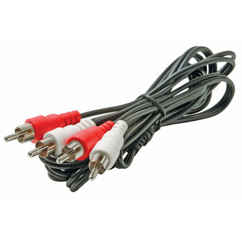 12' Black Dual RCA Audio Patch Cord