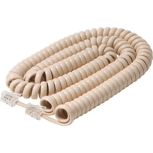 25' Ivory Coiled Handset Cord