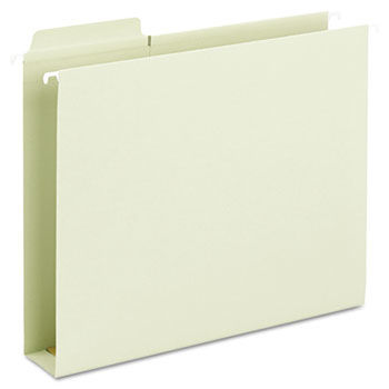 Box Bottom Hanging Folders, Built-In Tabs, Letter, Moss Green