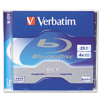 BD-R Blu-Ray Disc, 25GB, 4x, Jewel Case, White