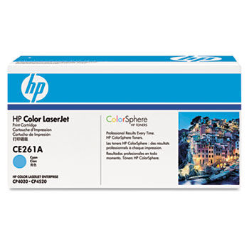 CE261A Toner, 11,000 Page-Yield, Cyan