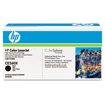 CE260X High-Yield Toner, 17,000 Page-Yield, Black