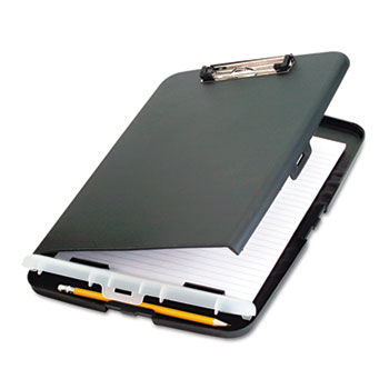 Low Profile Storage Clipboard, 1/2"" Capacity, Holds 9w x 12h, Charcoal