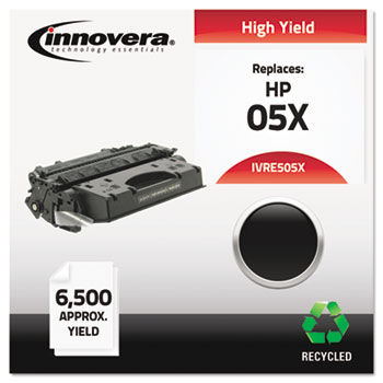 Remanufactured CE505X (05X) Laser Toner, 6500 Yield, Black