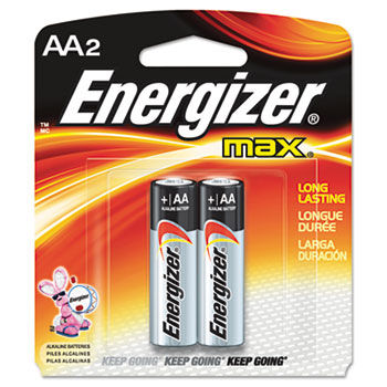 MAX Alkaline Batteries, AA, 2 Batteries/Pack