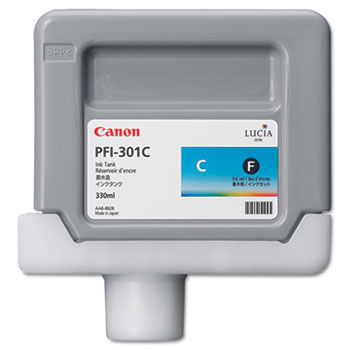 1487B001 (PFI-301C) Ink Tank, 330 mL, Cyan