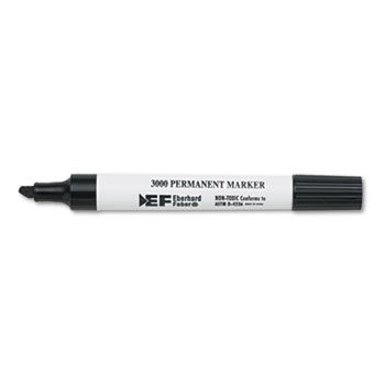 3000 Permanent Marker, Chisel/Broad Tip, Black, Dozen