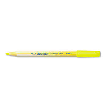 Spotliter Highlighter, Chisel Point, Pocket Clip, Fluorescent Yellow, 12/Pk