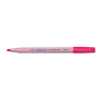 Spotliter Highlighter, Chisel Point, Pocket Clip, Fluorescent Pink, 12/Pk