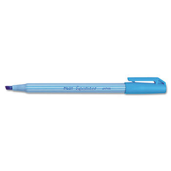 Spotliter Highlighter, Chisel Point, Pocket Clip, Fluorescent Blue, 12/Pk