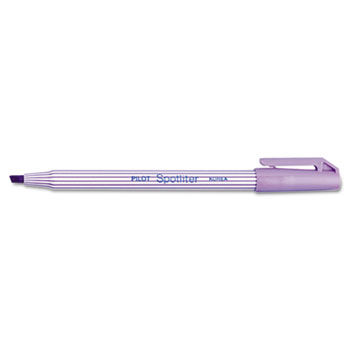 Spotliter Highlighter, Chisel Point, Pocket Clip, Fluorescent Purple, 12/Pk