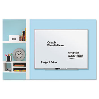 Dry Erase Board, Melamine Surface, 24 x 18, Aluminum Frame