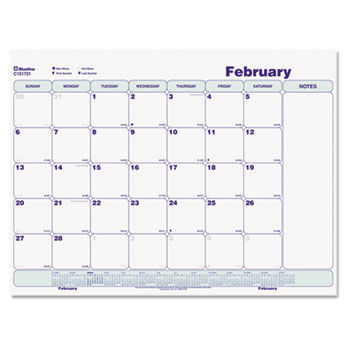 Write-On Cling-On Poly Monthly Calendar, 17 x 22, White, 2014