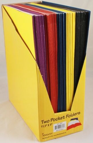 Two Pocket Folders - 9"" x 11.5"" Case Pack 100