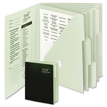 Tax Organizer, Six Pockets, Letter, Green