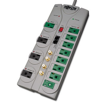 TLP1210SATG Eco Surge Green, 12 Outlet, Tel DSL Coax, 10ft Cord