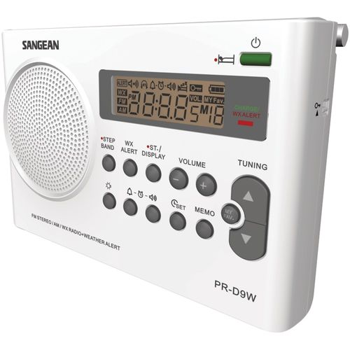 SANGEAN PR-D9W Portable AM/FM/NOAA Alert Radio with Rechargeable Battery