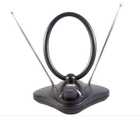 Naxa NAA-301 AC/DC 12 Volt Amplified Antenna Suitable for HDTV & ATSC Digital Television w/ Car Cord