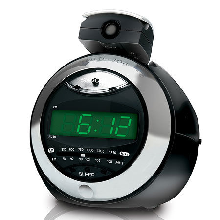 Digital AM/FM Alarm Clock Radio w/Projection