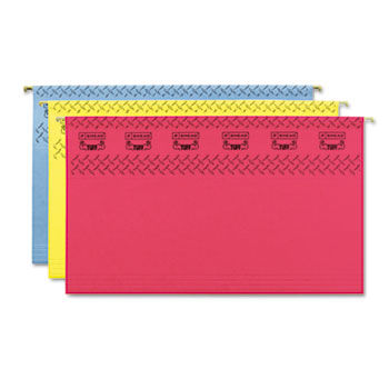 Tuff Hanging Folder with Easy Slide Tab, Legal, Assorted,15/Box