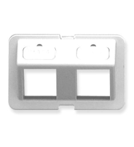 BEZEL, ELITE, ANGLED, 2-PORT, WHITE