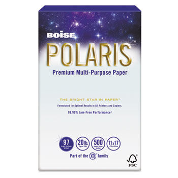 POLARIS Copy Paper, 11 x 17, 20lb White, 2500 Sheets/Carton