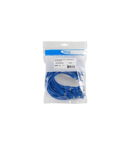 25 PK PATCH CORD, CAT 5e, 3ft,BLUE