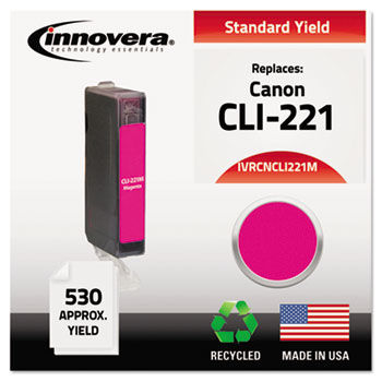 Remanufactured 2948B001 (CLI221) Ink, 530 Yield, Magenta