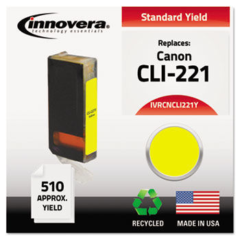 Remanufactured 2949B001 (CLI221) Ink, 510 Yield, Yellow