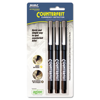 Counterfeit Currency Detector Pen, 3/Pack