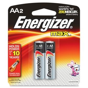 2 Pk, AA Energizer Max Battery