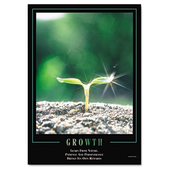 Growth"" Framed Motivational Print, 24 x 30