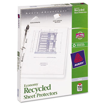 Top-Load Recycled Polypropylene Sheet Protector, Clear, 100/Pack