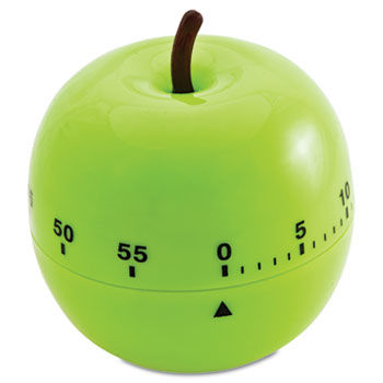 Shaped Timer, 4 1/2"" dia., Green Apple