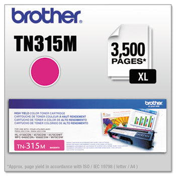 TN315M (TN-315M) High-Yield Toner, 3,500 Page-Yield, Magenta