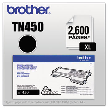 TN450 High-Yield Toner, 2600 Page-Yield, Black