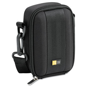 Medium Camera/Flash Camcorder Case, Polyester/EVA, 3-3/4 x 2-1/4 x 5-3/4, Black