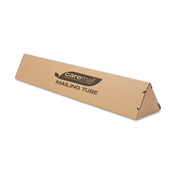 Triangular Mailing Tube, 6 x 6 x 36, Brown, 12/Pack