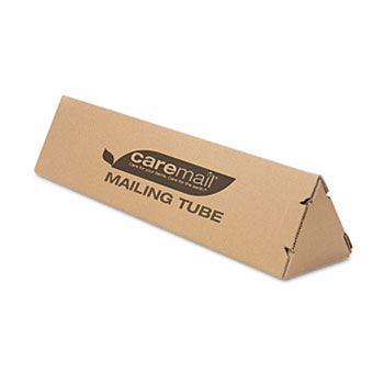 Triangular Mailing Tube, 4 x 4 x 18, Brown, 12/Pack