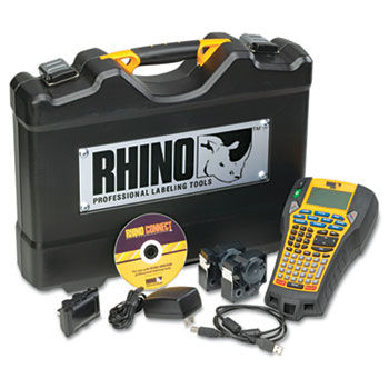 Rhino 6000 Industrial Label Maker Kit, 1 line, 14w x 18d x 4h