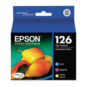 T126520 (126) High-Yield Ink, Cyan, Magenta, Yellow, 3/Pk