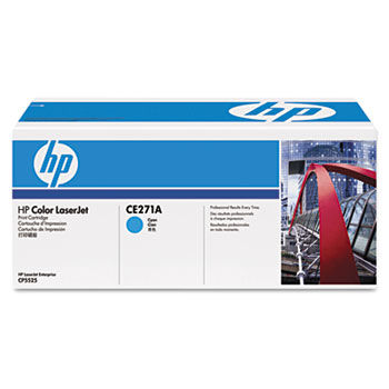 CE271A Toner, 15000 Page-Yield, Cyan