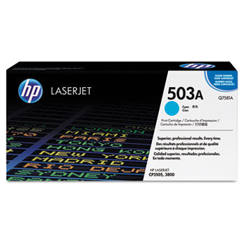 Q7581AG Government Smart Toner, 6000 Page-Yield, Cyan