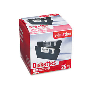 3.5"" Diskettes, IBM-Formatted, DS/HD, 25/Pack