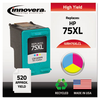 Remanufactured CB338WN (75XL) Ink, 520 Yield, Tri-Color