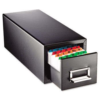 Drawer Card Cabinet Holds 1,500 4 x 6 cards, 8 7/8 x 18 1/8 x 8